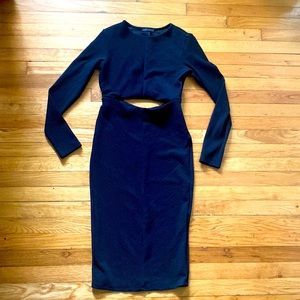 Zara body con cutout wiggle pencil cocktail dress